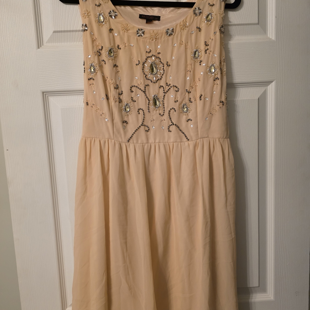 Chic Embellished Pink Dress